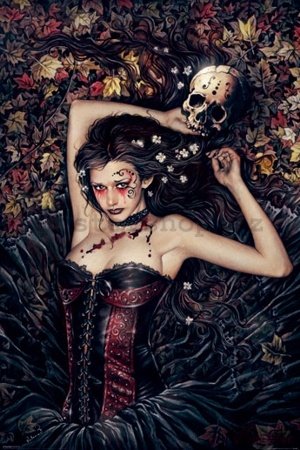 Plakát - Skull girl