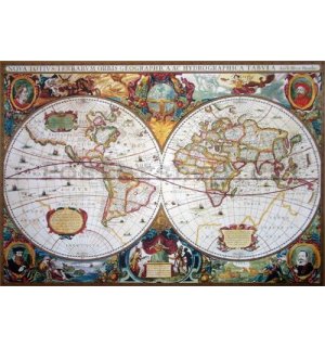 Plakát - 17th Century World Map
