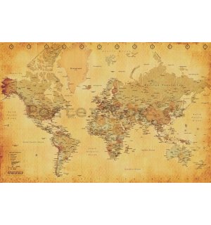 Plakát - World Map (Vintage)