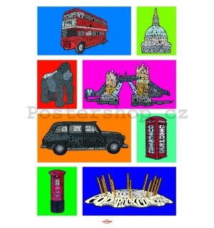 Plakát - Visit London (Collage)