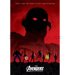 Plakát - Avengers Age of Ultron (červený)