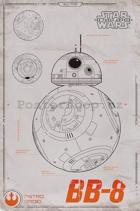 Plakát - Star Wars VII (BB-8)