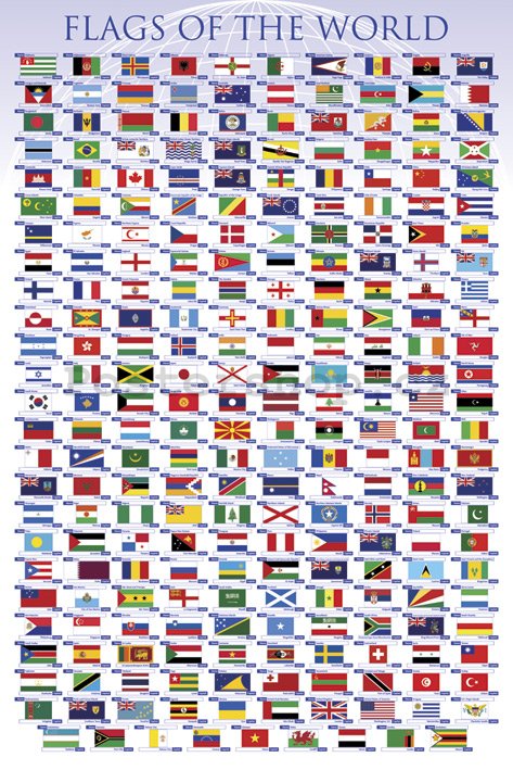 Plakát - Flag Of The World