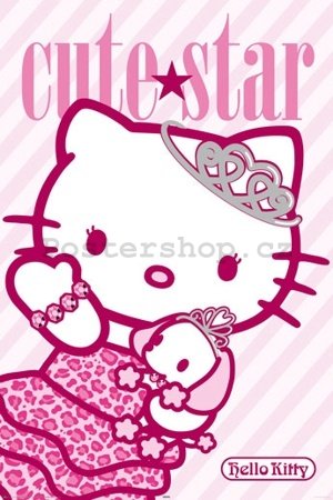 Plakát - Hello Kitty (Cute star)