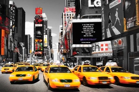 Plakát - Žluté taxi, Time Square (4)