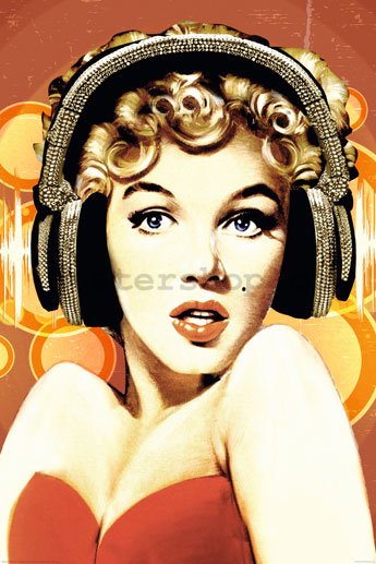 Plakát - Marilyn Monroe (Sluchátka)