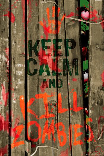 Plakát - Keep Calm nad Kill Zombies