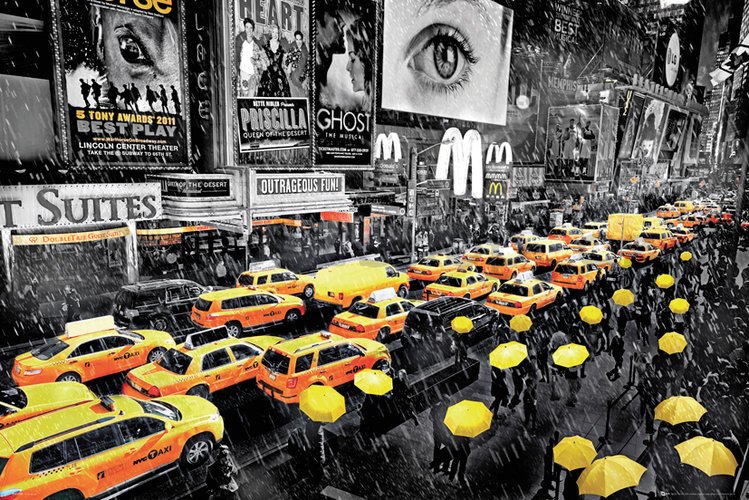 Plakát - New York (Deštníky)