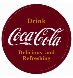Plechová cedule - Coca-Cola (kruhové logo)