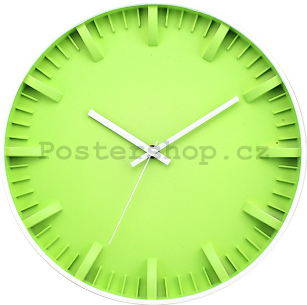 Nástěnné hodiny: Zelená - 30 cm
