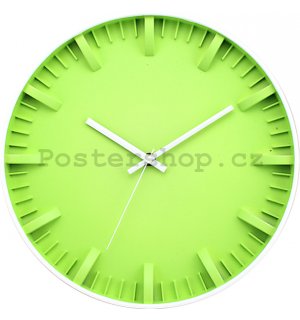 Nástěnné hodiny: Zelená - 30 cm