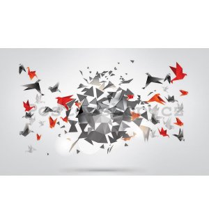 Fototapeta: Origami birds (1) - 254x368 cm