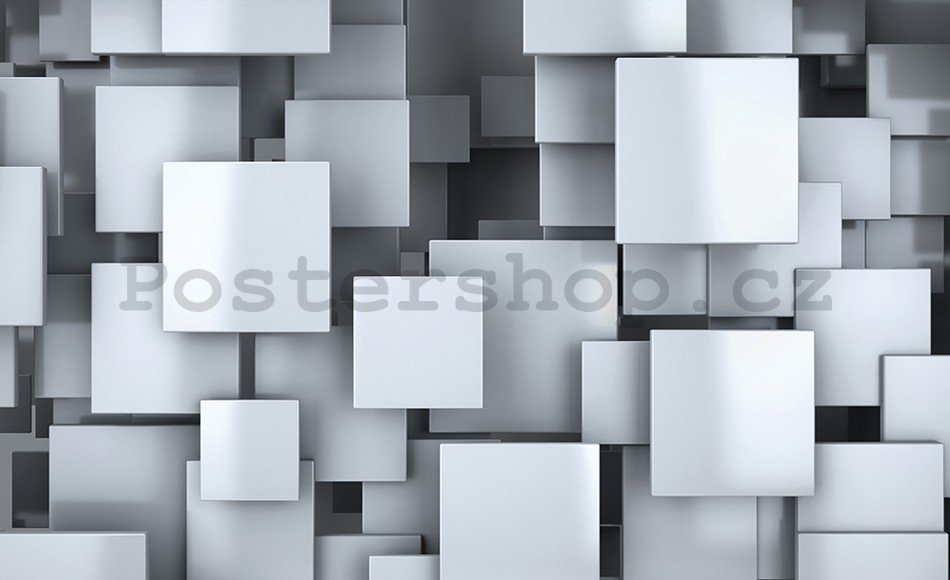 Fototapeta: Čtverce v prostoru (2) - 254x368 cm