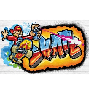 Fototapeta: Skate graffiti - 254x368 cm