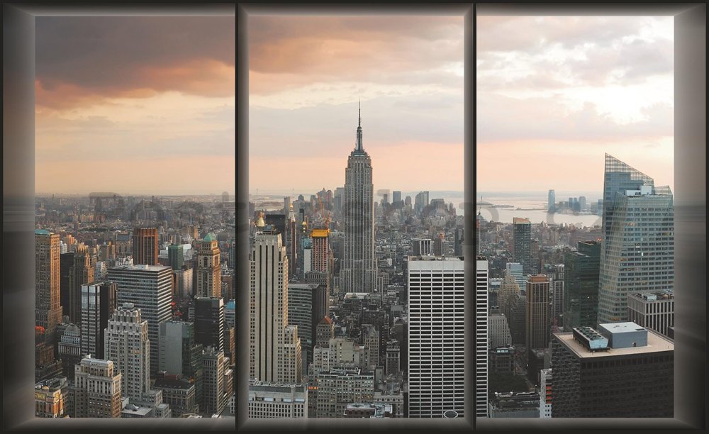 Fototapeta: Pohled z okna na Manhattan - 254x368 cm