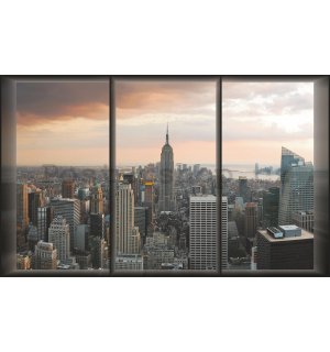 Fototapeta: Pohled z okna na Manhattan - 254x368 cm