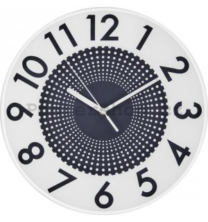 Nástěnné hodiny: Tečkované nekonečno (šedá) - 30 cm