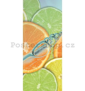 Fototapeta samolepící: Pomeranče a limetky - 211x91 cm