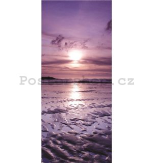 Fototapeta samolepící: Fialový západ slunce - 211x91 cm