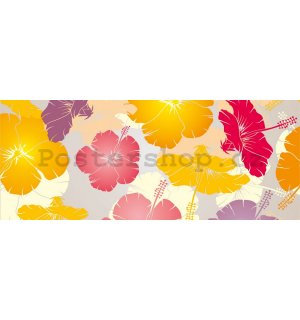 Fototapeta: Pestrobarevné květiny - 104x250 cm