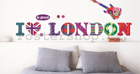 Samolepka na zeď kusová - I Love London