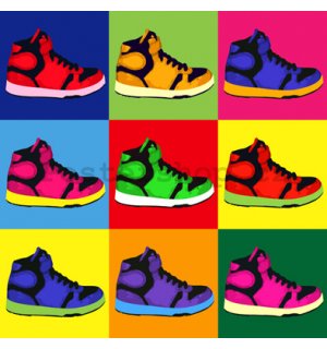 Obraz na skle - Tenisky, Pop Art sneakers (2)