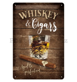 Plechová cedule - Whiskey & Cigars