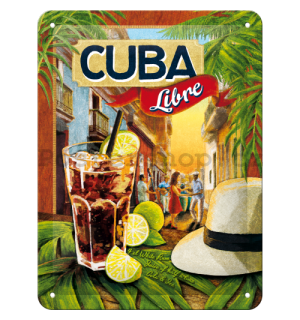 Plechová cedule: Cuba Libre - 20x15 cm