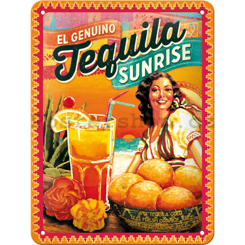 Plechová cedule: Tequila Sunrise - 20x15 cm