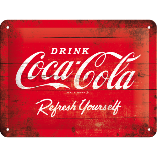Plechová cedule - Coca-Cola (Červené logo)