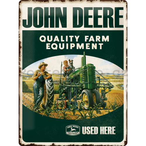 Plechová cedule – John Deere (Quality Farm Equipment)