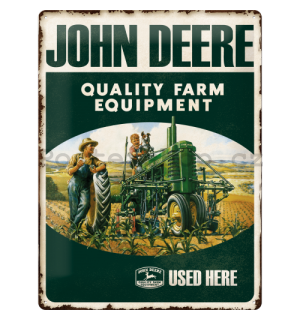 Plechová cedule – John Deere (Quality Farm Equipment)