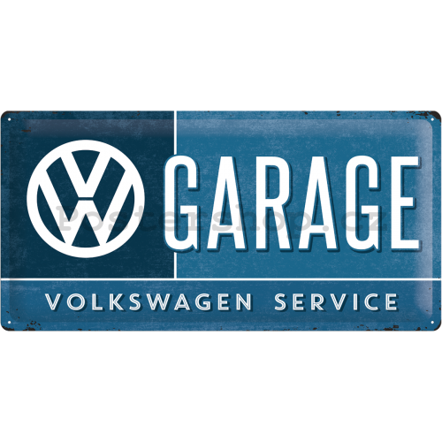 Plechová cedule: VW Garage - 25x50 cm