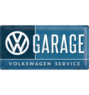 Plechová cedule: VW Garage - 25x50 cm