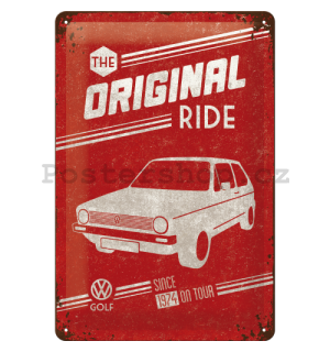Plechová cedule - VW The Original Ride (Červená)