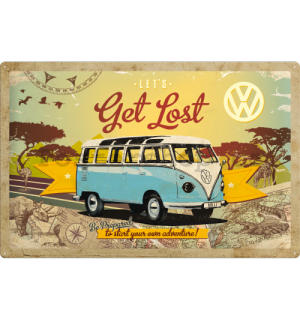Plechová cedule – VW Let's Get Lost