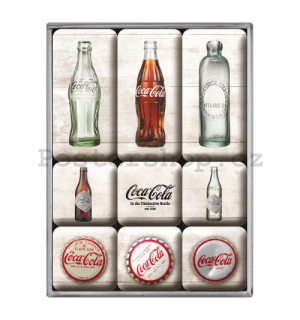 Sada magnetů - Coca-Cola (zátky a lahve)