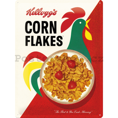 Plechová cedule - Corn Flakes (Cornelius)