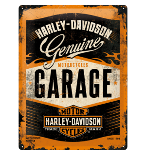 Plechová cedule: Harley-Davidson (Garage) - 40x30 cm