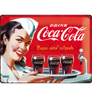 Plechová cedule - Coca-Cola (Servírka)
