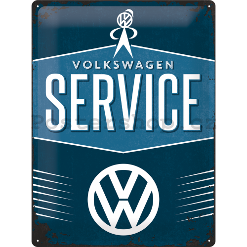 Plechová cedule: VW Service - 40x30 cm