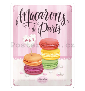 Plechová cedule – Macarons de Paris