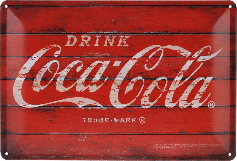 Plechová cedule: Coca-Cola - 20x30 cm
