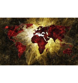 Fototapeta: Umělecká mapa světa (1) - 254x368 cm