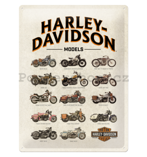 Plechová cedule - Harley-Davidson (Modely)