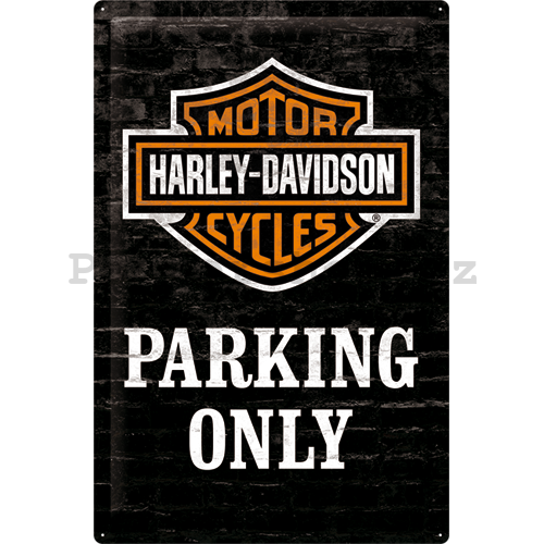 Plechová cedule - Harley-Davidson (Parking Only)