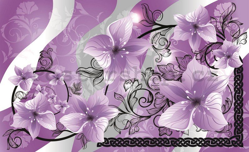 Fototapeta: Fialové květy - 184x254 cm