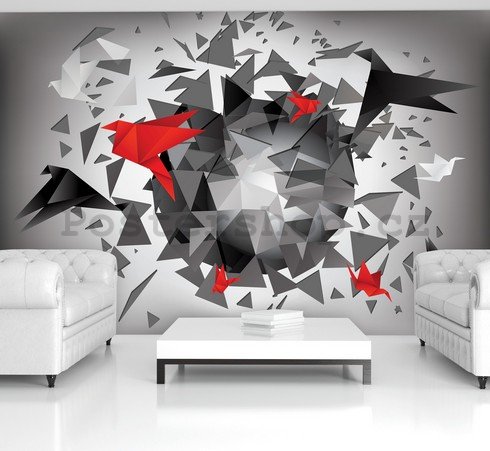 Fototapeta: Origami abstrakce (1) - 184x254 cm