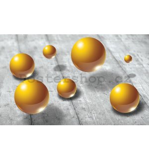 Fototapeta: Žluté kuličky - 184x254 cm