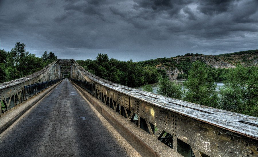 Fototapeta: Před bouřkou (most) - 254x368 cm